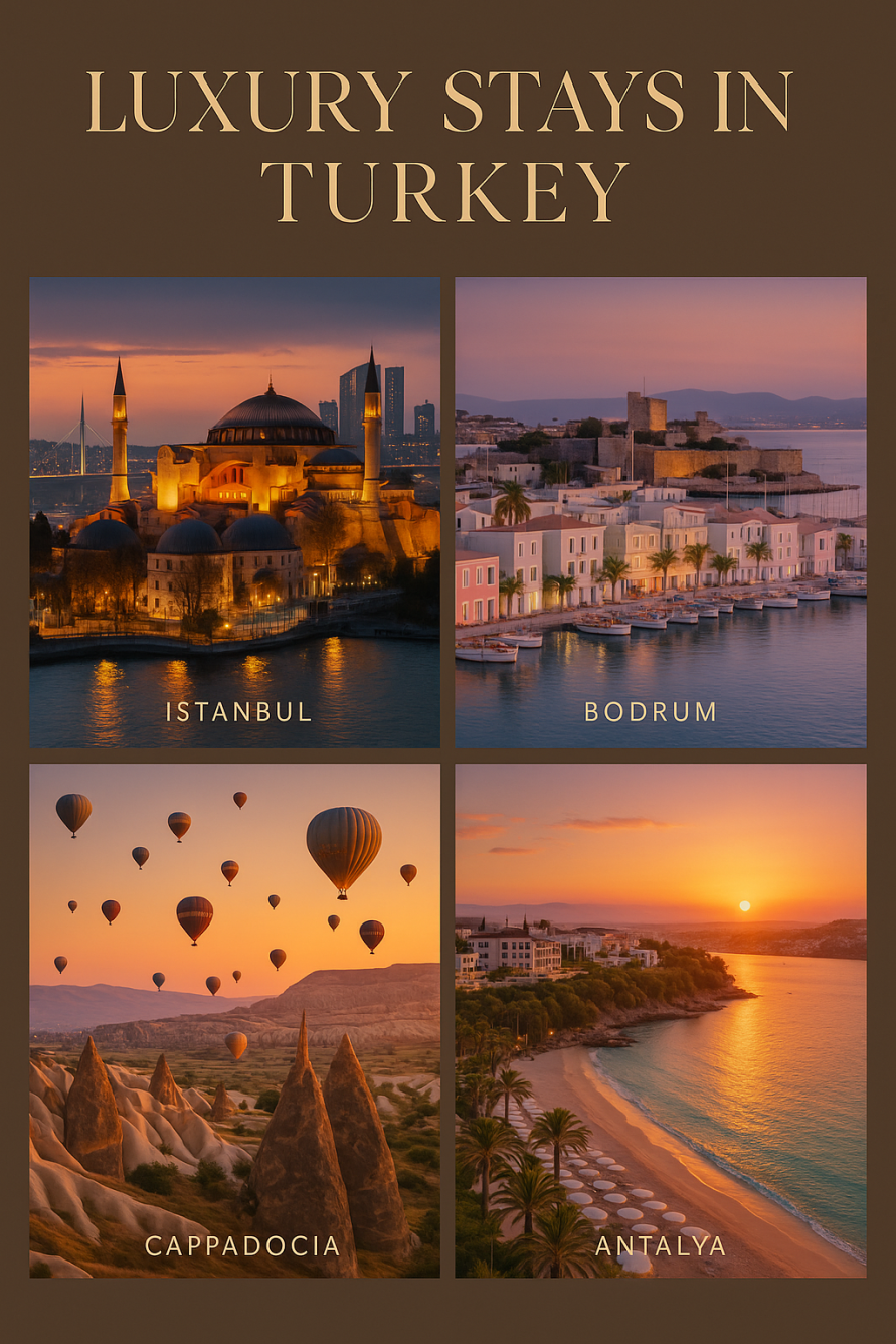 Luxury Stays in Turkey: Istanbul, Bodrum, Cappadocia, and Antalya